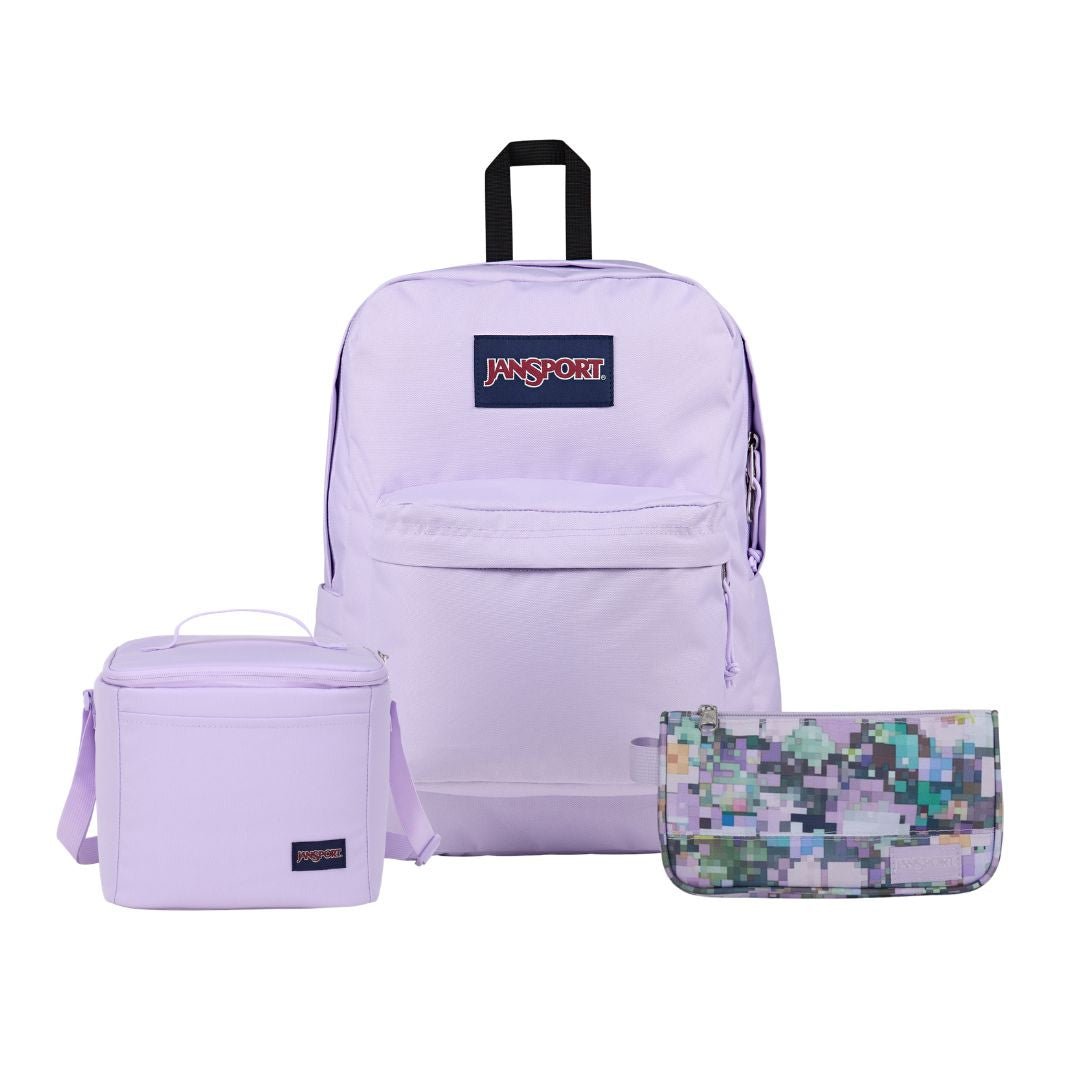 SUPERBREAK PASTEL LILAC BUNDLE - JanSport Colombia - JS0A4QUT-5M9-JS00T49B-91V-JS0A85O3-5M9