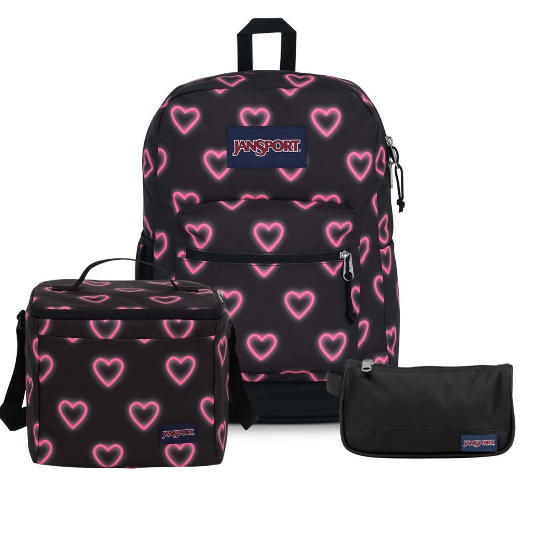 HAPPY HEARTS BLACK BUNDLE - JanSport Colombia - JS0A7ZNZ-GY6-JS0A85O3-GY6-JS00T49B-008