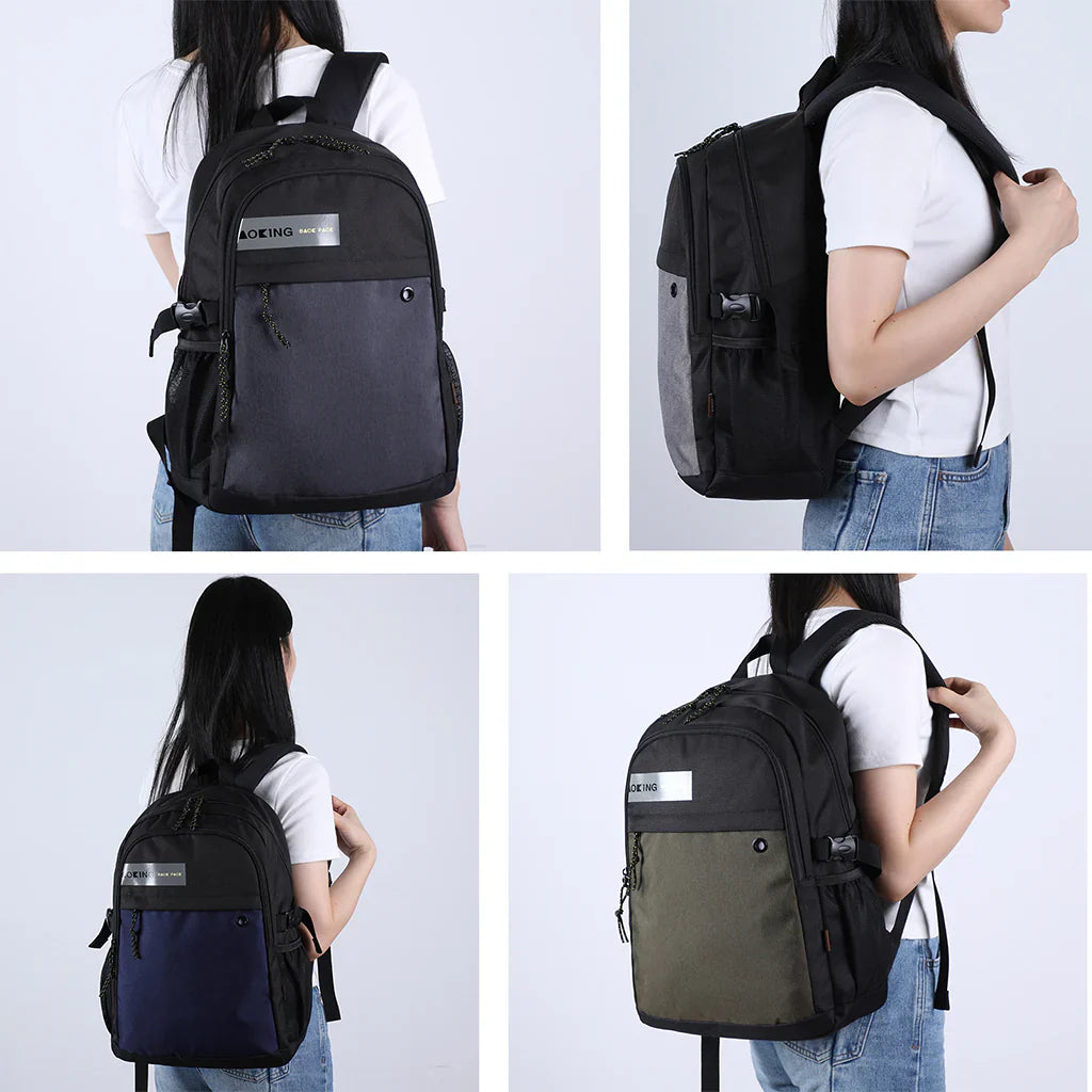 Aoking Modern Mochila Escolar o Universitaria para Laptop#color_black/grey