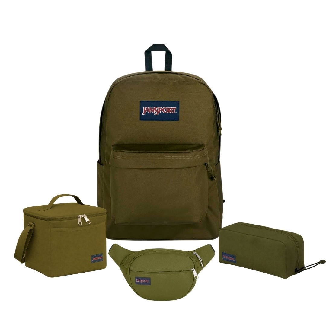 SUPERBREAK PLUS ARMY GREEN BUNDLE - JanSport Colombia - JS0A4QUE-JS0A85O3-JS0A85O6-JS00TAN1-7G3